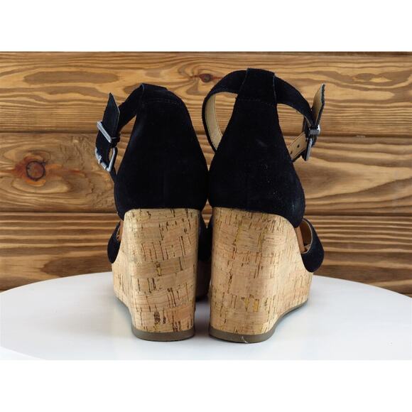 Crown Vintage Size 8 Platform Heel Black Leather M Width Chalina - Picture 7 of 10